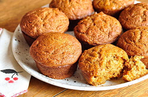 sweet potato muffins on plate